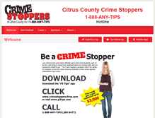 Tablet Screenshot of crimestopperscitrus.com